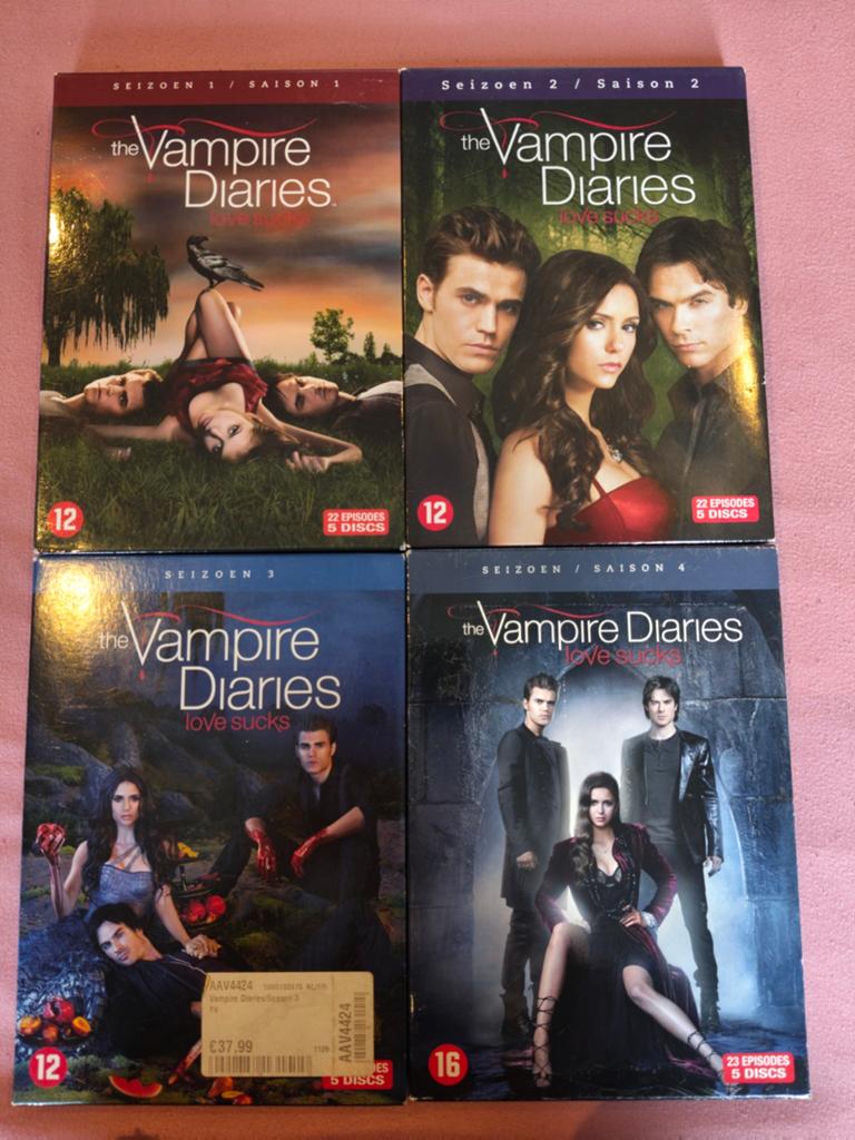 The Vampire Diaries seizoen 1 t/m 4, Vanaf 16 jaar, Ophalen of Verzenden, Zo goed als nieuw, Science Fiction en Fantasy