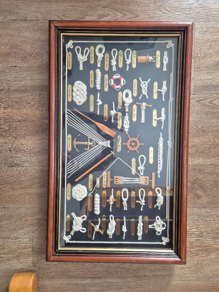 Nautische wanddecoratie knopen, Verzamelen, Scheepvaart, Ophalen, Zo goed als nieuw, Zeilboot, Overige typen