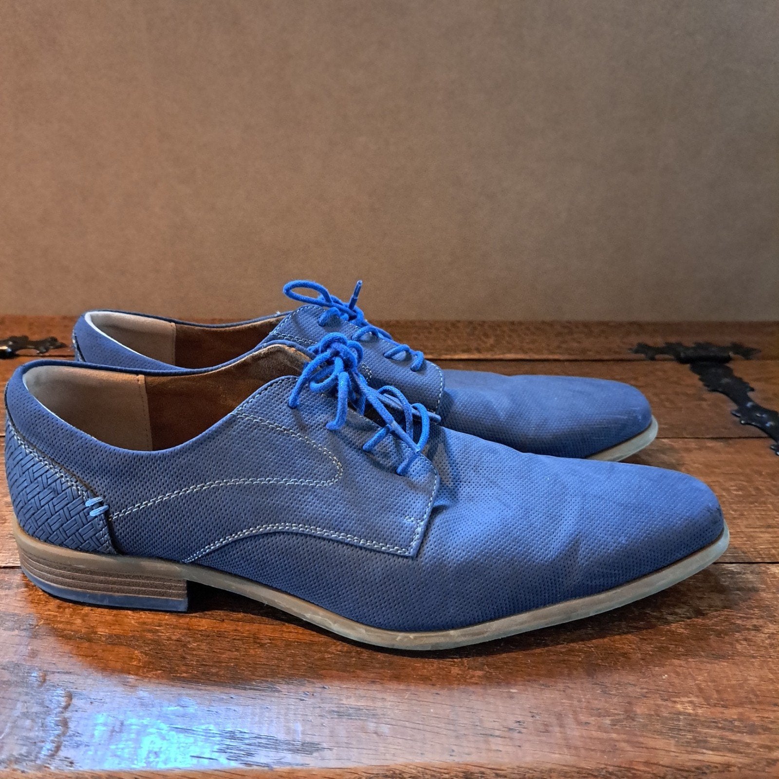 veterschoenen blauw mt. 46, Kleding | Heren, Blauw, Emilio Salvatini, Ophalen of Verzenden, Zo goed als nieuw