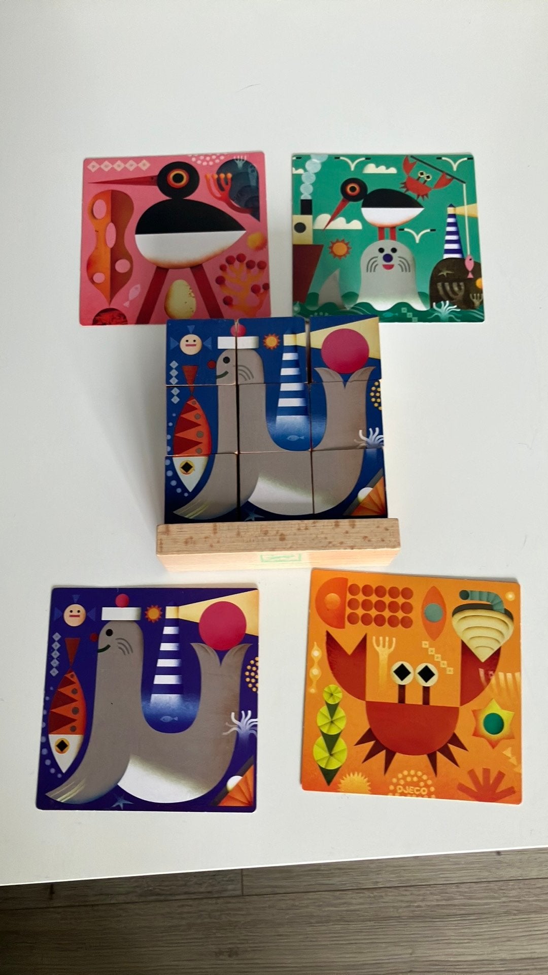 Djeco puzzel, 2 tot 4 jaar, Gebruikt, Ophalen of Verzenden, Van hout