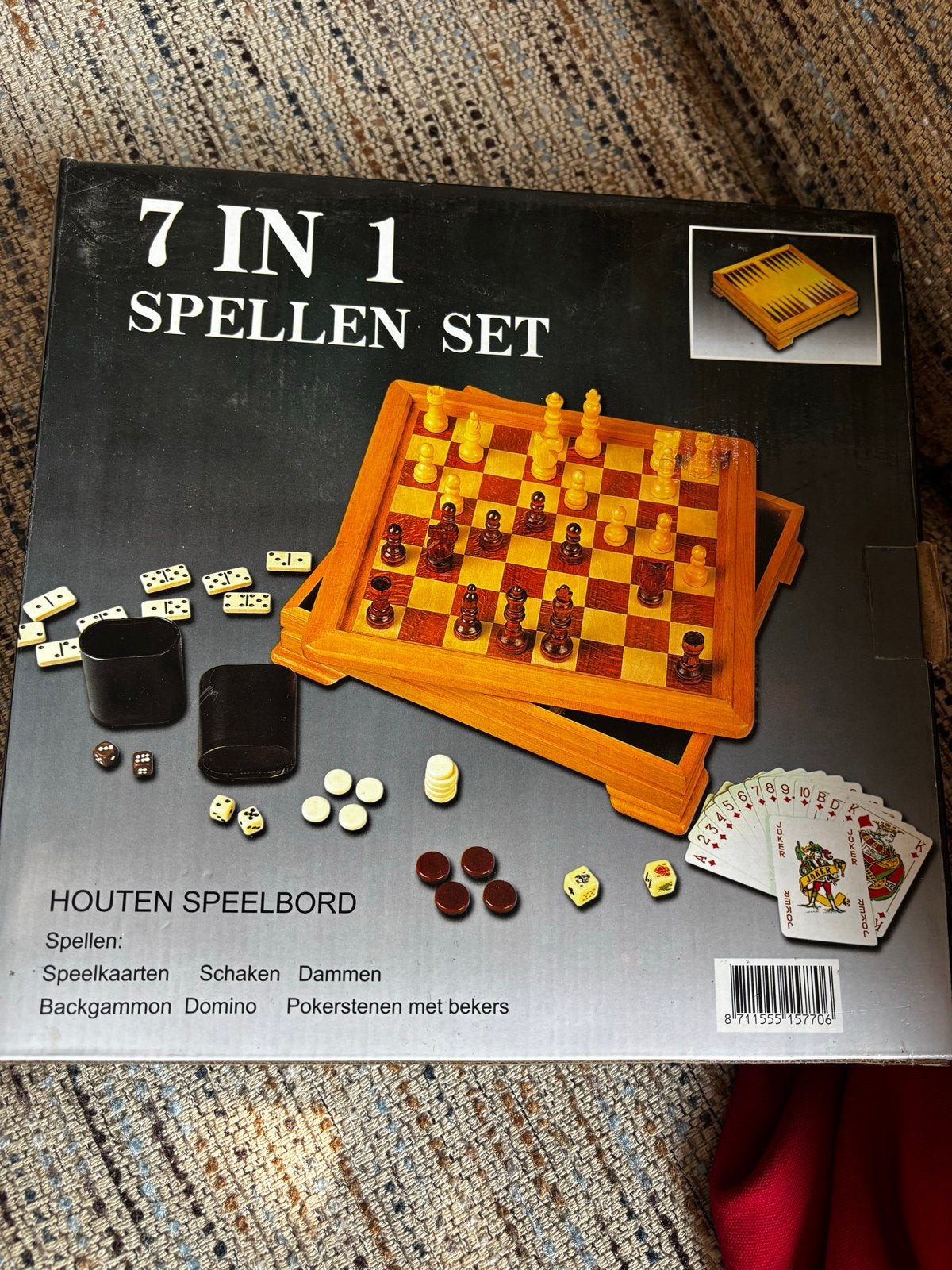 7 in 1 Spellen Set - Nieuw en Compleet!, Hobby en Vrije tijd, Gezelschapsspellen | Bordspellen, Nieuw, Een of twee spelers, Reisspel