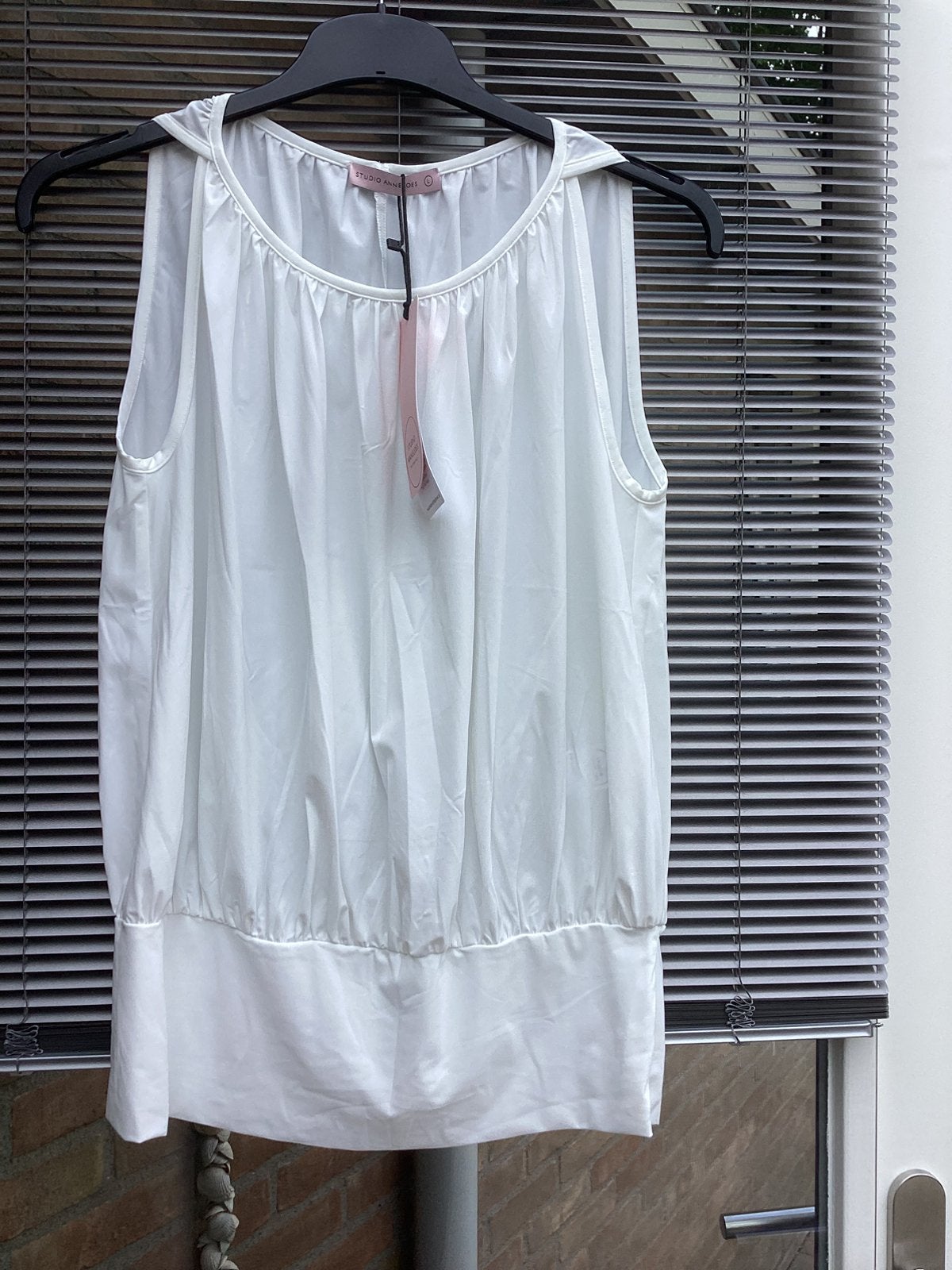 Studio Anneloes Travelstof top offwithe, Wit, Maat 42/44 (L), Nieuw, Ophalen of Verzenden