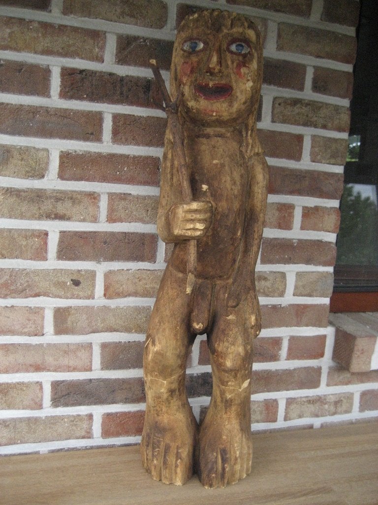 Houten beeld, Antiek en Kunst, Kunst | Beelden en Houtsnijwerken, Ophalen of Verzenden