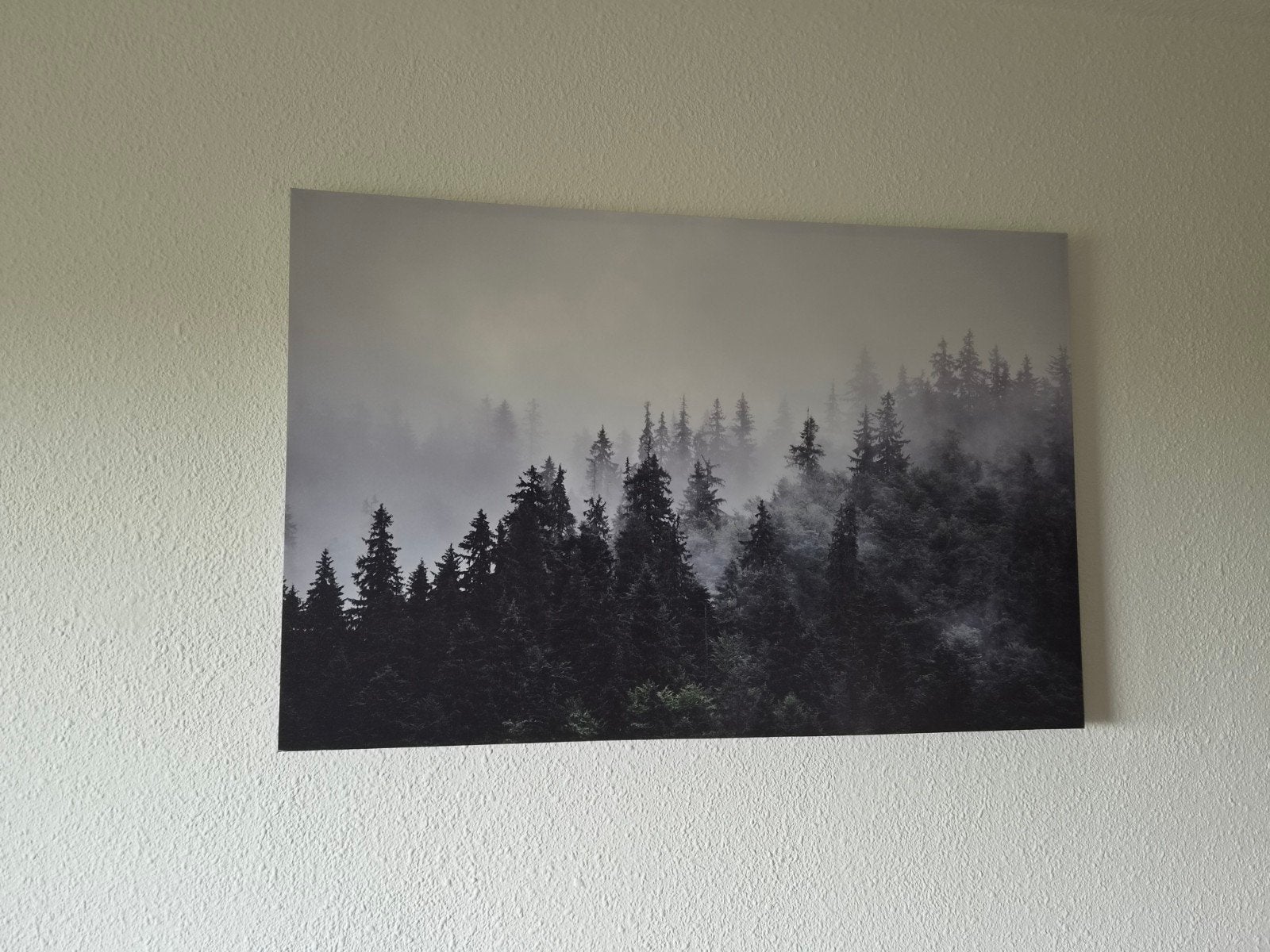 schilderij op houtenframe bos, Ophalen