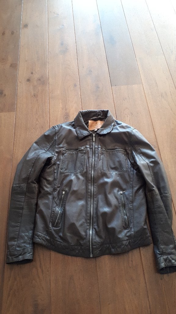 Leren jas Gooscraft bruin, Ophalen of Verzenden, Zo goed als nieuw, Maat 56/58 (XL), Bruin