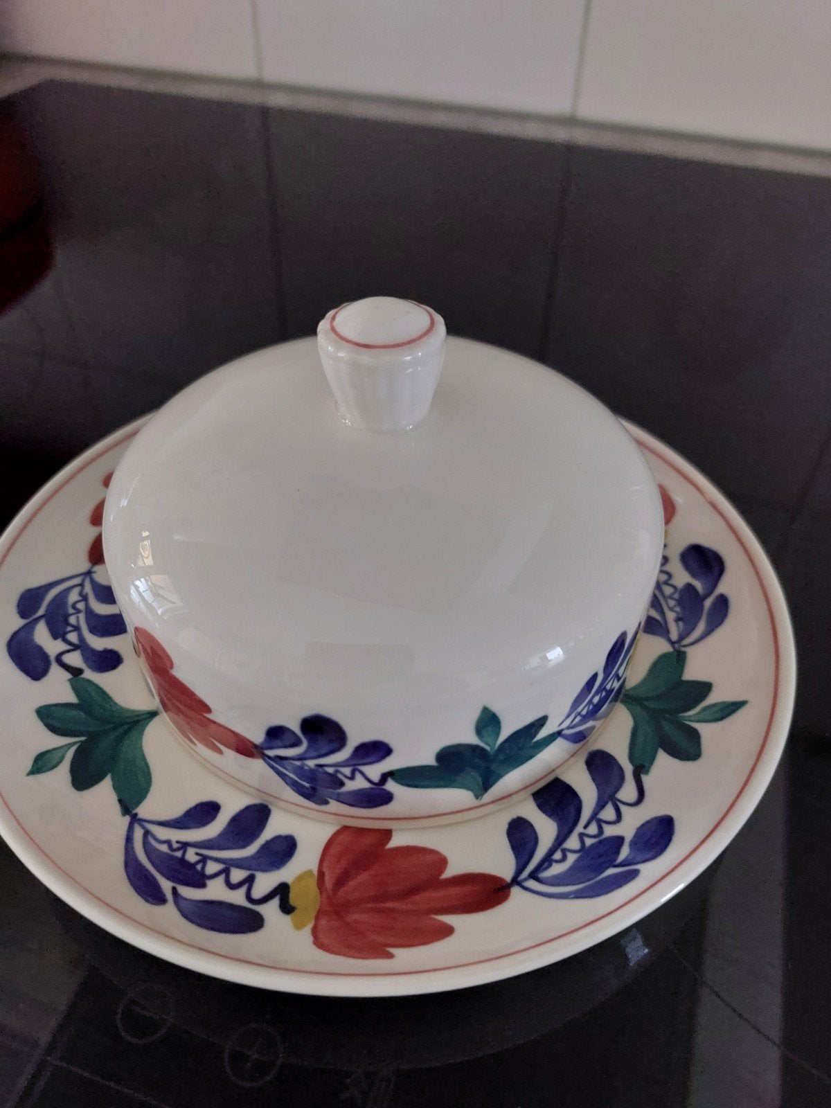 Boerenbont botervloot rond klein stukje eraf € 10.00, Ophalen of Verzenden