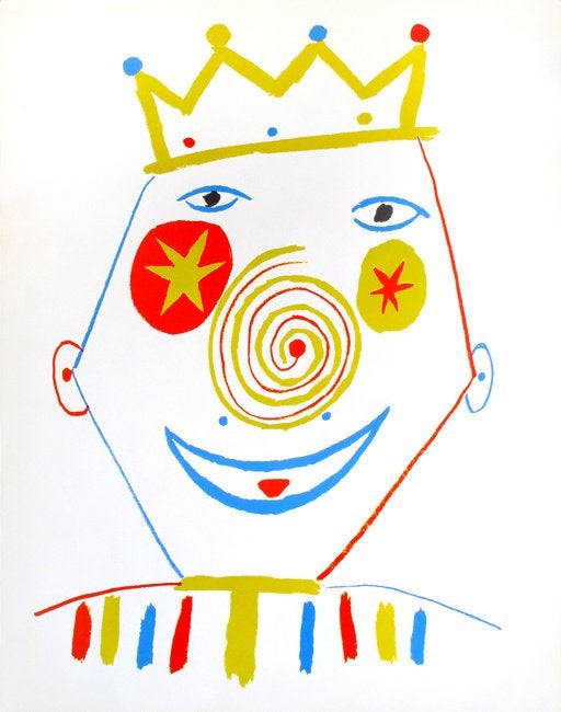 Picasso(1881)Kleur Lithografie "Gompos Carnaval III" Ges Gen, Antiek en Kunst, Kunst | Litho's en Zeefdrukken, Personages en Fantasiefiguren