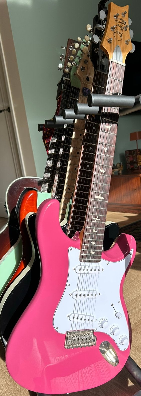 PRS SE Silver Sky Dragon Fruit, Muziek en Instrumenten, Ophalen, Zo goed als nieuw, Solid body, Paul Reed Smith