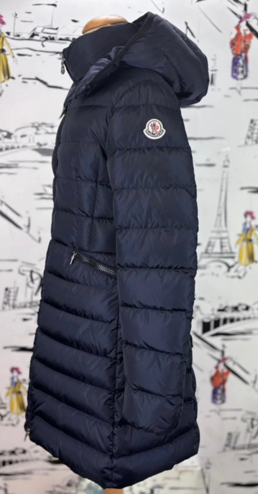 Moncler navy Charpal donsjas winterjas maat 12 (900 euro), Moncler EU, Zo goed als nieuw, Moncler, Customercare@moncler.com