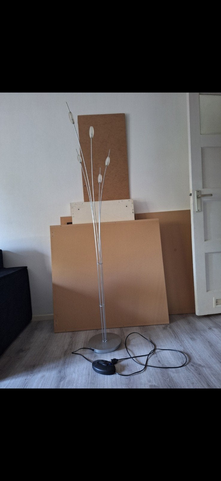 Moderne vloerlamp met 5 lichtpunten, Ophalen, Gebruikt, Overige fittingen, Metaal