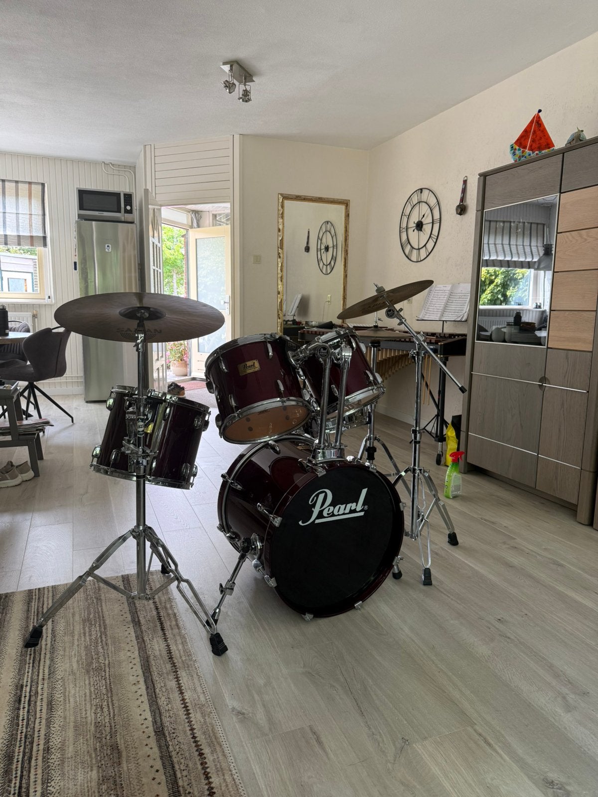 Pearl Drumset, compleet. In goede staat., Verzenden, Zo goed als nieuw, Pearl