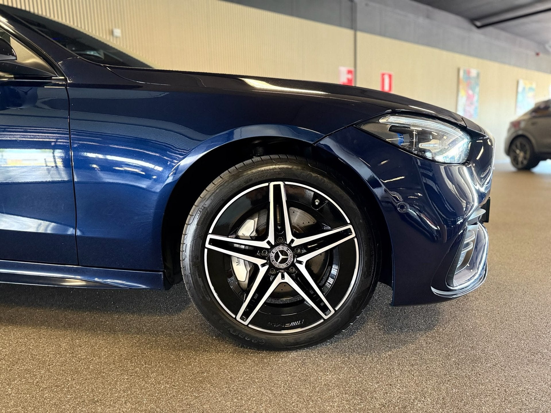 Mercedes-Benz C-Klasse Estate 300e AMG STYLING-SOH 97%-PANOR, Auto's, Automaat, Achterwielaandrijving, 4 cilinders, Blauw