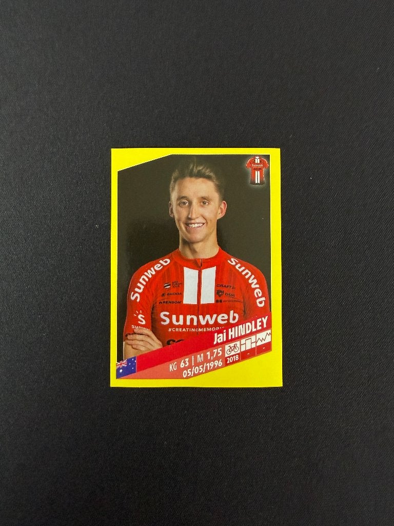 Jai Hindley Panini Tour de France 2019 Sticker Sunweb, Verzenden, Zo goed als nieuw, Overige sporten, Poster, Plaatje of Sticker