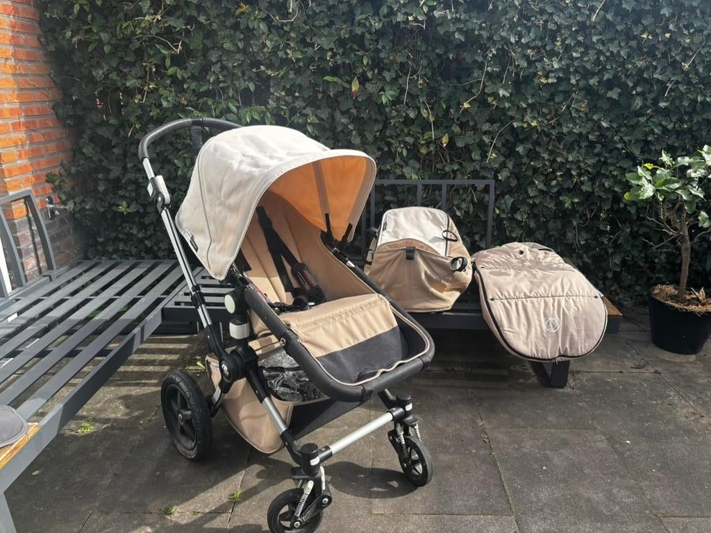 Bugaboo Cameleon creme, Kinderen en Baby's, Buggy's, Gebruikt, Overige merken, Duomodel, Regenhoes, Ophalen