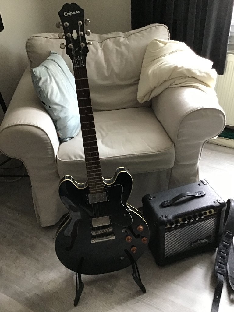 Epiphone elektrische gitaar DOT BB, Ophalen, Gebruikt, Hollow body, Epiphone