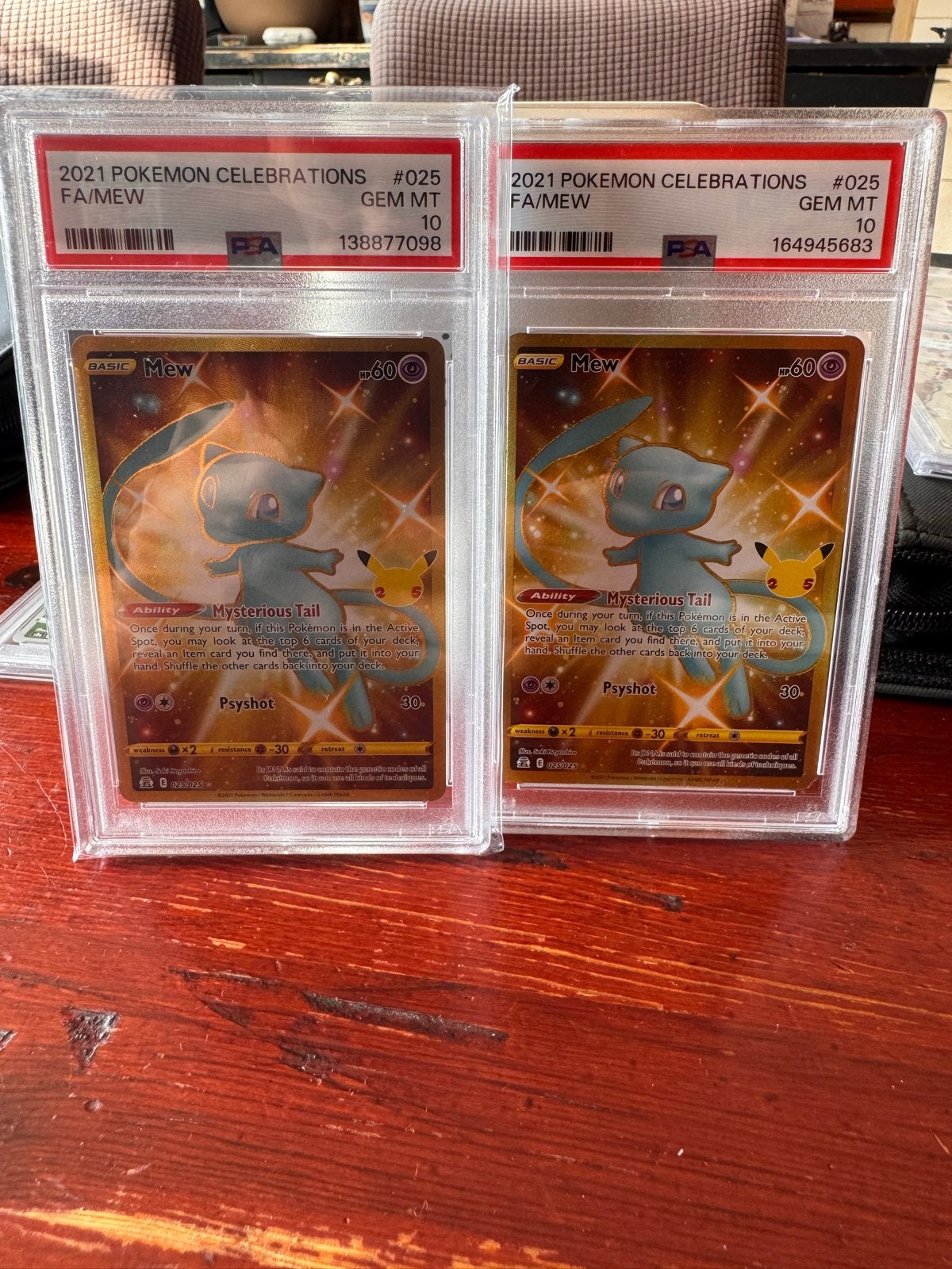 Mew Celebrations 025 PSA 10 2x PRIJS PER STUK, Ophalen, Nieuw, Losse kaart, Foil