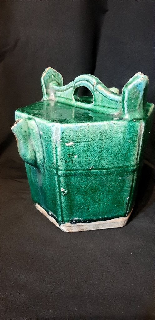 Chinese Celadon theepot, 19 cm, Steen/keramiek, Overige typen, Ophalen of Verzenden