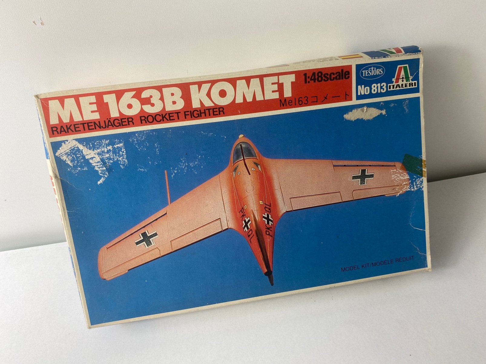 1:48 ME 163b KOMET-rocket fighter-met raketaandrijving-kit, Hobby en Vrije tijd, Modelbouw | Vliegtuigen en Helikopters, Italeri