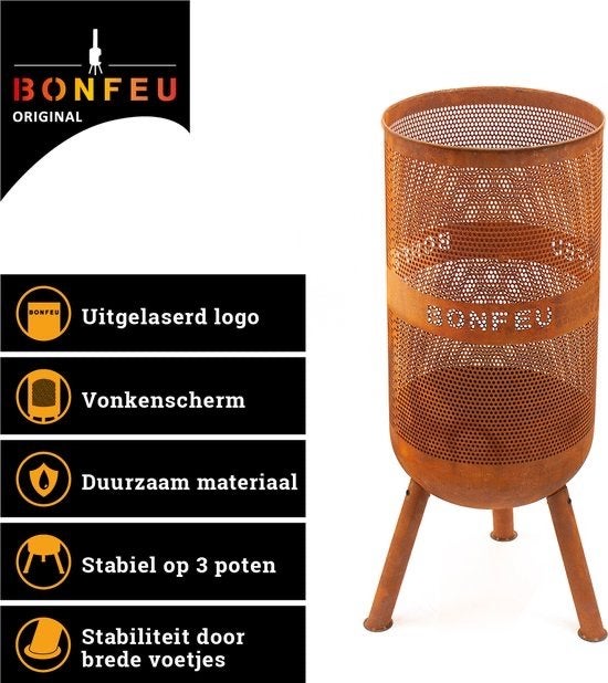 Bonfeu BonTon Vuurton - Cortenstaal, Ophalen, Zo goed als nieuw, Vuurton