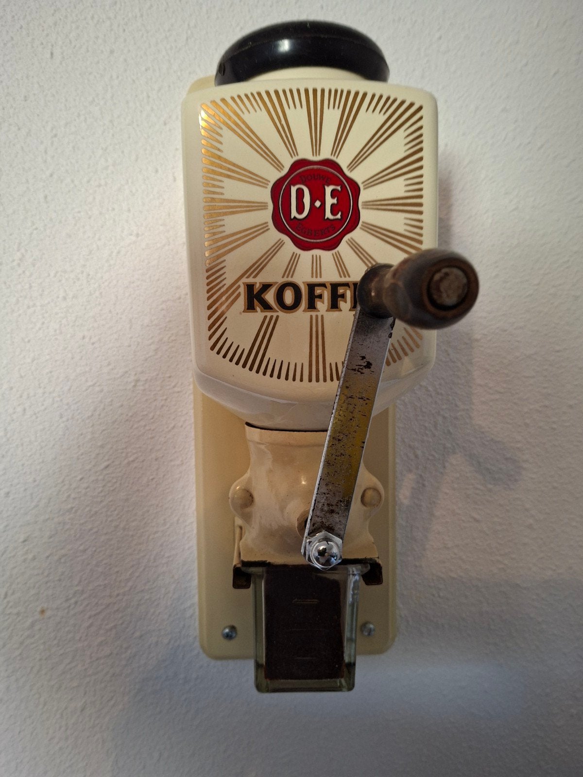 Vintage Douwe Egberts wandkoffiemolen, Ophalen of Verzenden