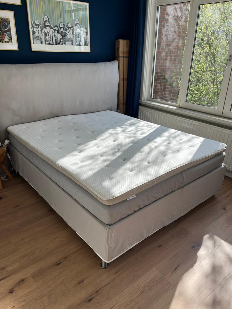 Tweepersoonsbed 160x200 cm Ikea €85, Ophalen, Wit, Tweepersoons, Zo goed als nieuw