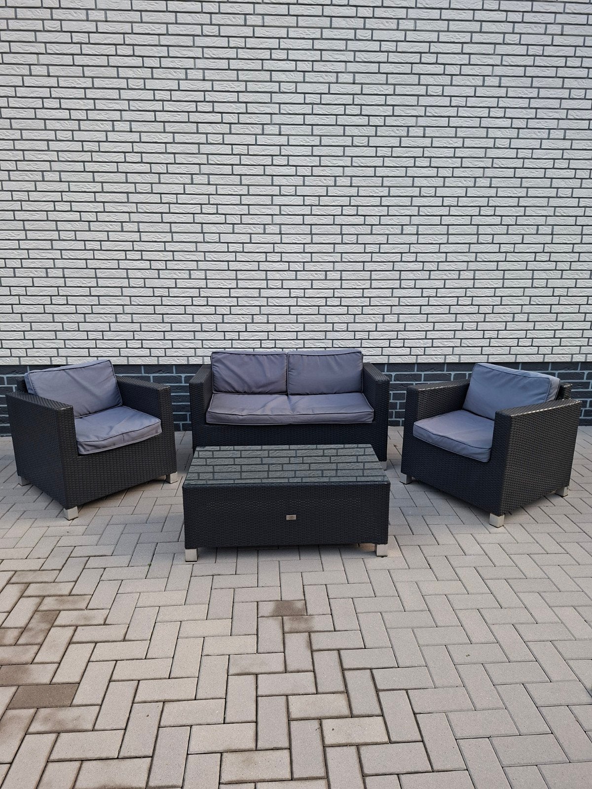Loungeset, Tuin en Terras, Tuinsets en Loungesets, Ophalen, Gebruikt, Kunststof, Bank