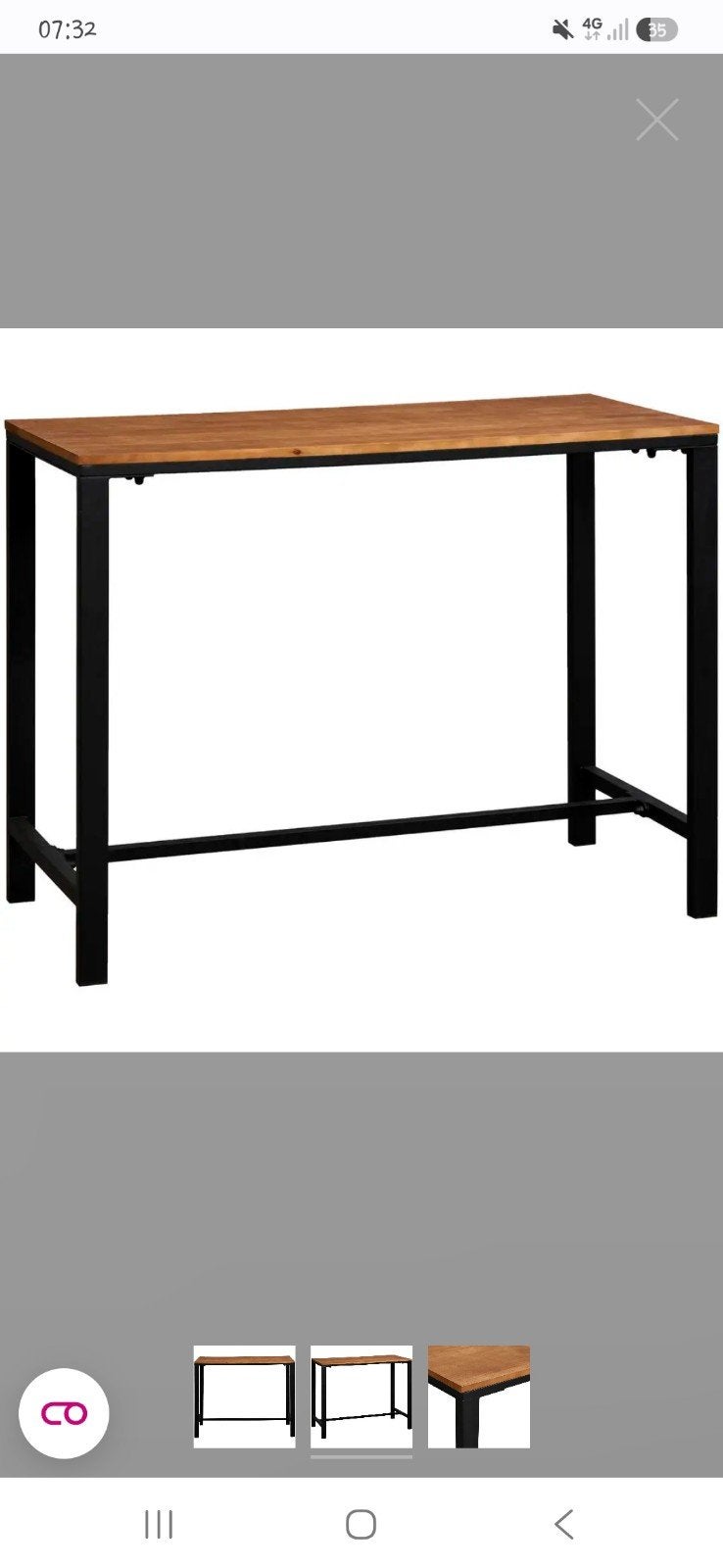 Bartafel 120x60x92 cm + 4 krukken 122x50x55 cm - 1 koop !, Ophalen, Zo goed als nieuw