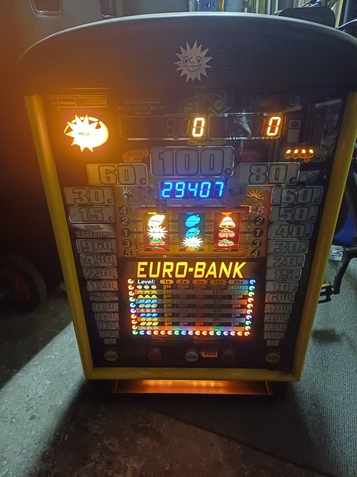 gokkast fruit automaat tafelmodel, Euro, Ophalen, Gebruikt