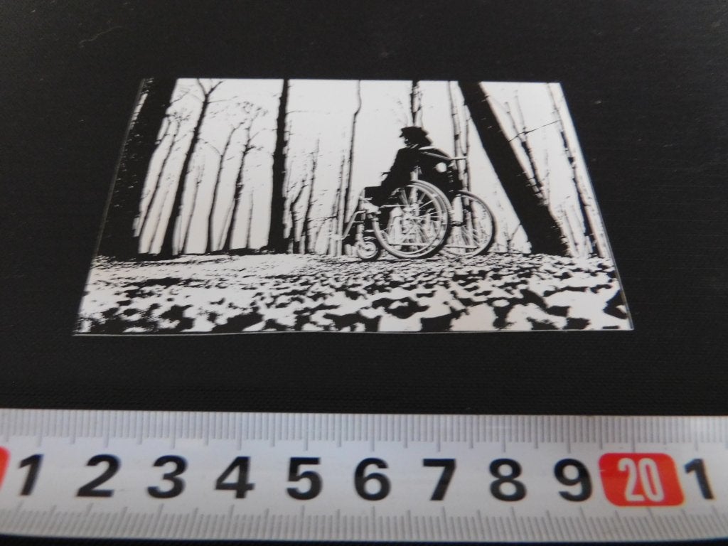 sticker man in rolstoel, Ophalen, Zo goed als nieuw