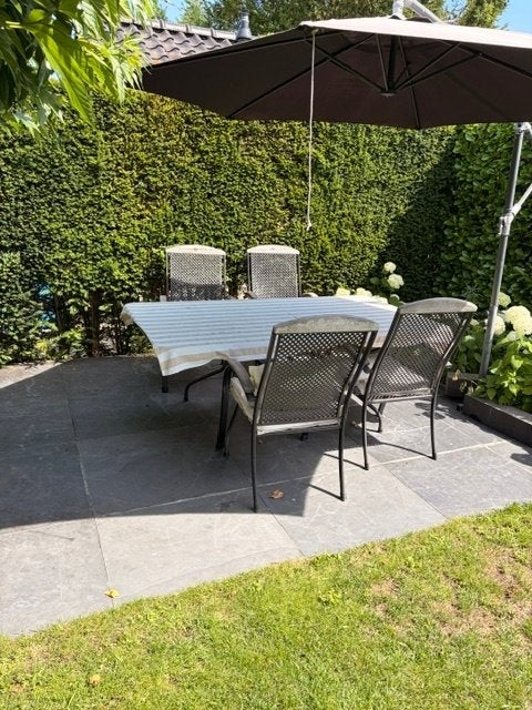 tuinstoelen met tafel, Tuin en Terras, Tuinsets en Loungesets, Ophalen, Overige materialen, Gebruikt, 6 zitplaatsen