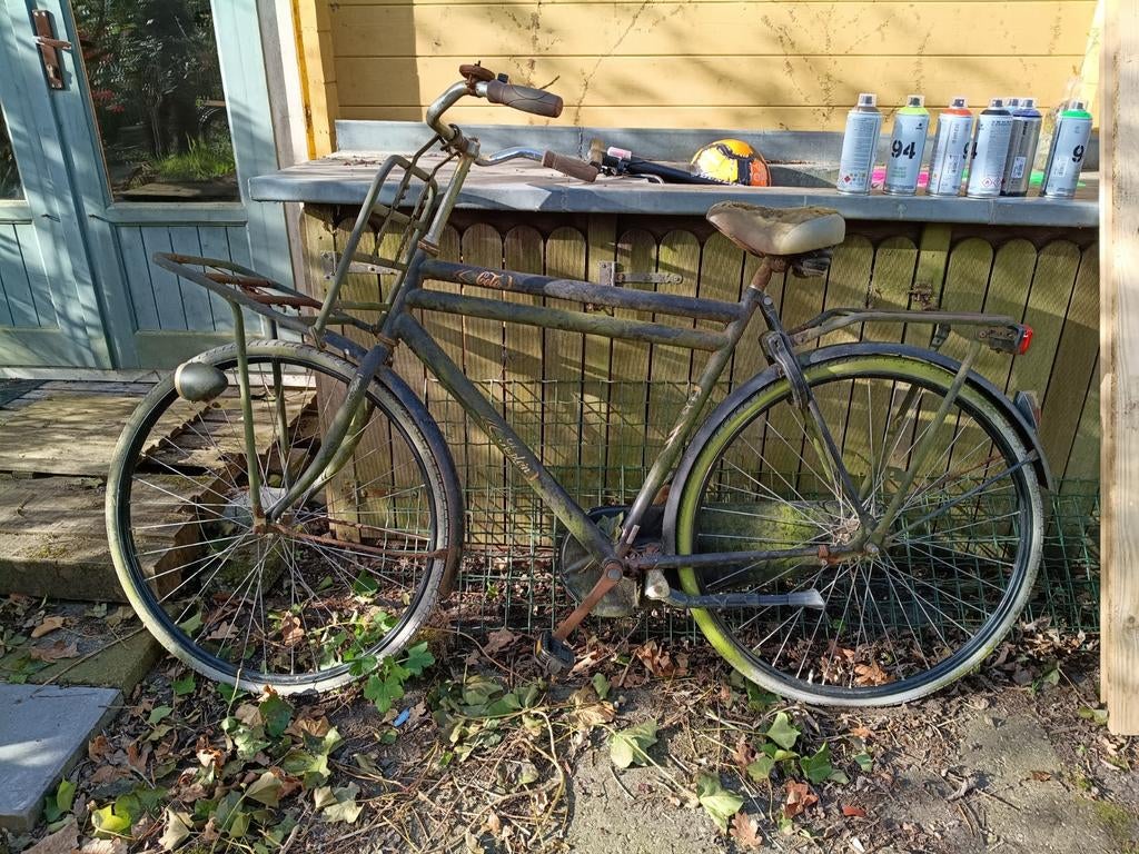 Oude opknap fiets, Ophalen