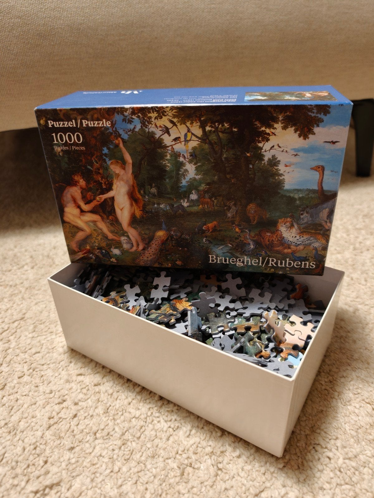 Brueghel/Rubens Legpuzzel - 1000 stukjes - Nieuwstaat, Ophalen of Verzenden, 500 t/m 1500 stukjes, Zo goed als nieuw, Legpuzzel