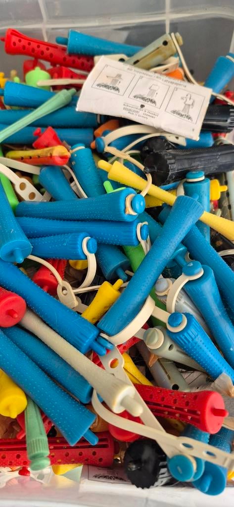 Vintage Haarrollers Krulspelden Set - Diverse Maten, Ophalen of Verzenden, Gebruikt, Overige typen