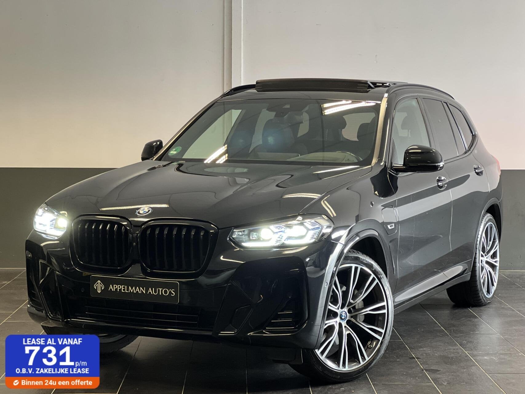 BMW X3 xDrive30e High Executive|Laser|360Camera|HUD|H&K|Stuu, Automaat, 1998 cc, Zwart, Zwart