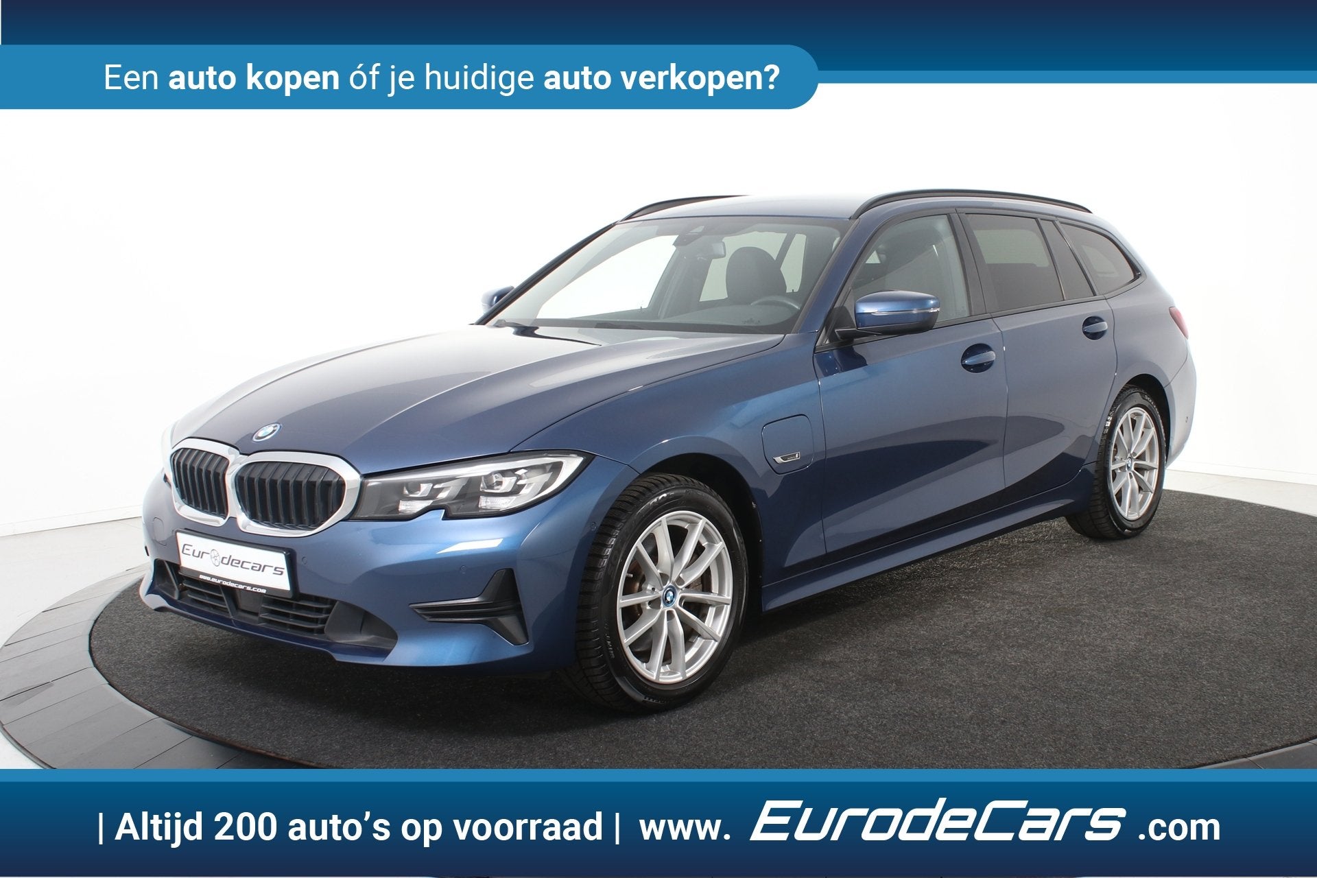 BMW 3 Serie 320 e Touring *1ste Eigenaar*Leer*Stoelverwarmin, Gebruikt, 4 cilinders, Blauw, Hybride Elektrisch/Benzine