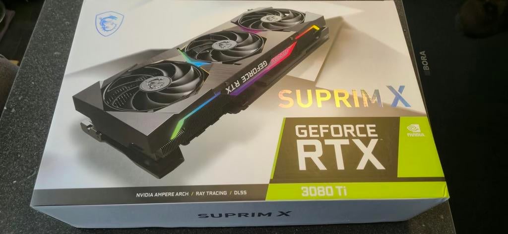 MSI GeForce RTX 3080 Ti SUPRIM X met doos en accessoires, HDMI, GDDR6, PCI-Express 4, Ophalen of Verzenden
