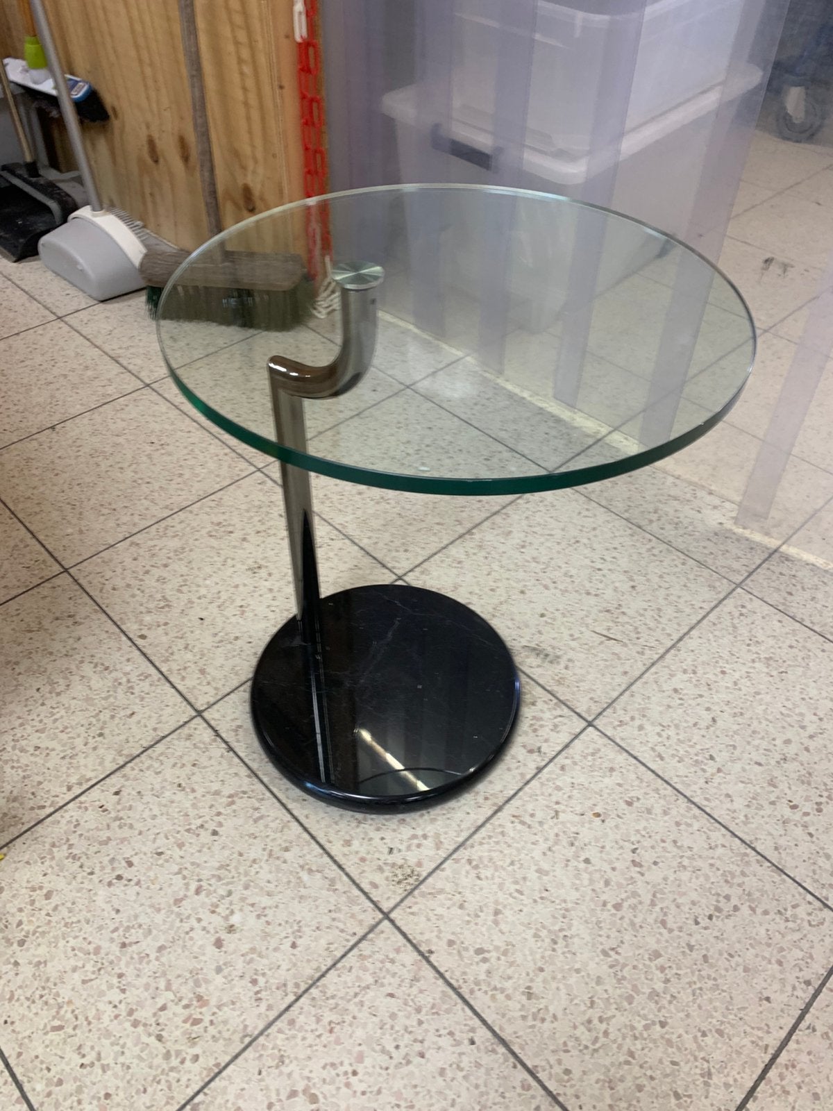 vintage postmodern bijzettafel Vico Magistretti Cattelan, 45 tot 60 cm, Minder dan 55 cm, Verzenden, Rond