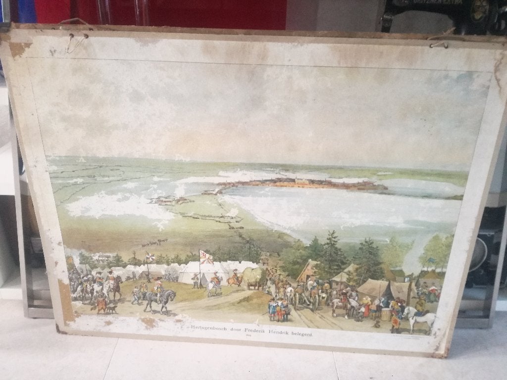 Twee oude schoolplaten., Ophalen, Geschiedenis