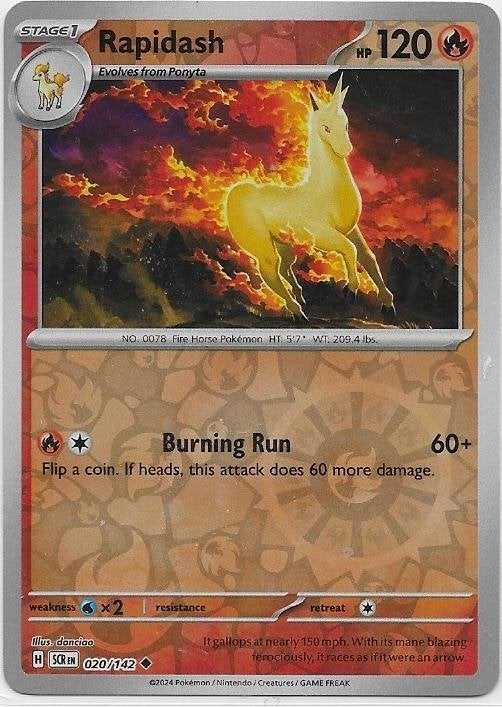 Stellar Crown,  Rapidash [reverse] 20/142, Verzenden, Nieuw, Losse kaart