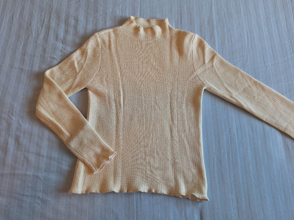 Leuke longsleeve/trui merk Shein maat M 38 ecru, Maat 38/40 (M), Beige, Ophalen of Verzenden, Gedragen