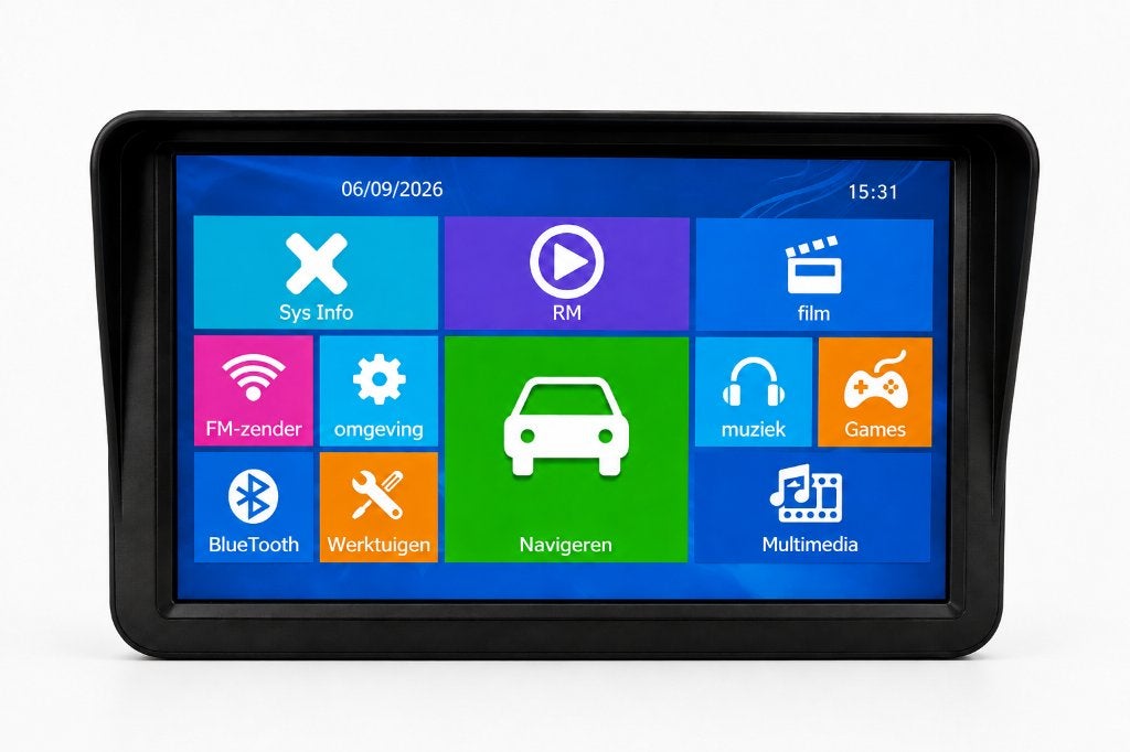 9 inch Camper, Mobilhome GPS Navigatie Europa Map.BLUETOOTH, Caravans en Kamperen, Ophalen of Verzenden, Nieuw