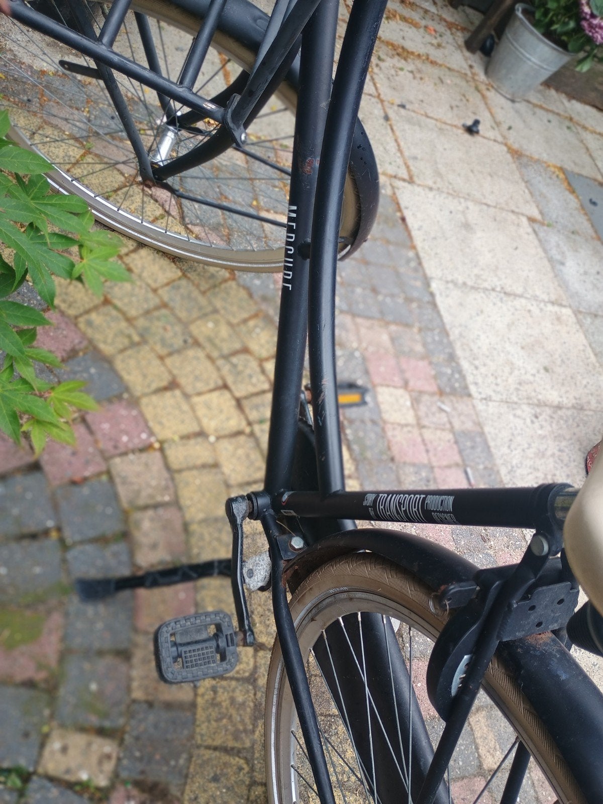 Omafiets 28 inch terugtraprem crème zadel, 53 tot 56 cm, Ophalen, Gebruikt