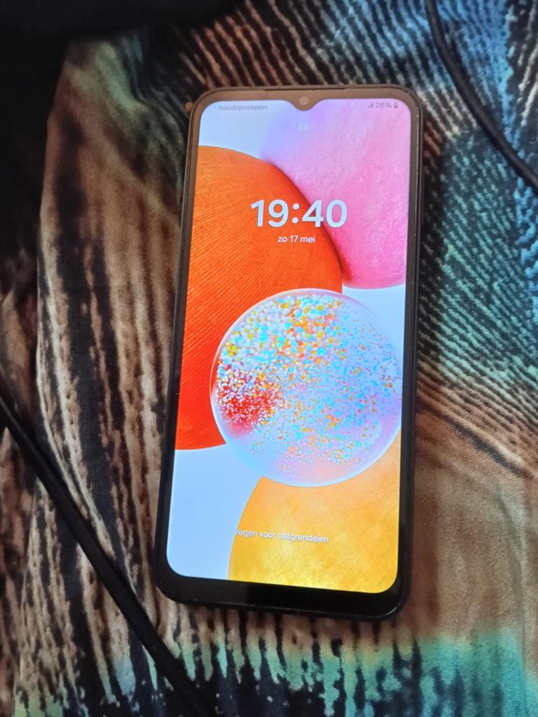 Samsung Galaxy A14   Zo goed als nieuw, Telecommunicatie, Mobiele telefoons | Samsung, Zwart, Touchscreen, Ophalen of Verzenden