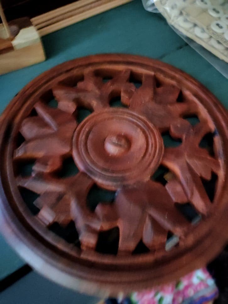 India, antieke handwerk onderzetter, Ophalen of Verzenden