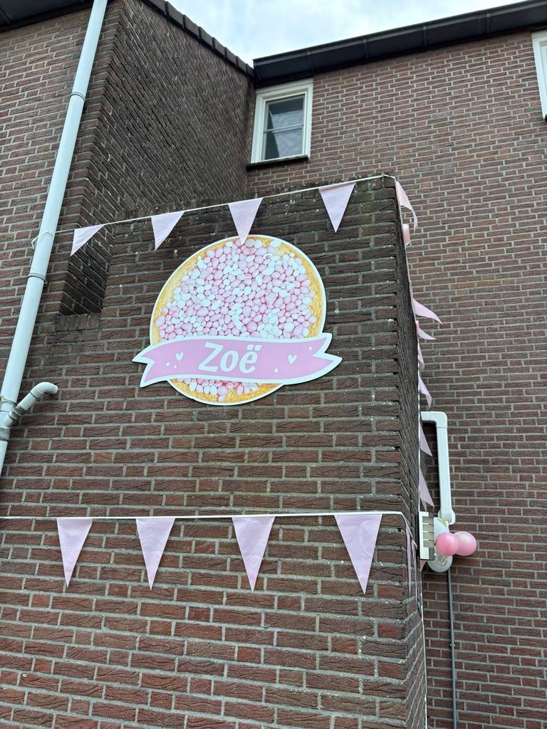 Geboortebord beschuit met muisjes - 90cm dibond, Kinderen en Baby's, Kraamcadeaus en Geboorteborden, Ophalen, Zo goed als nieuw