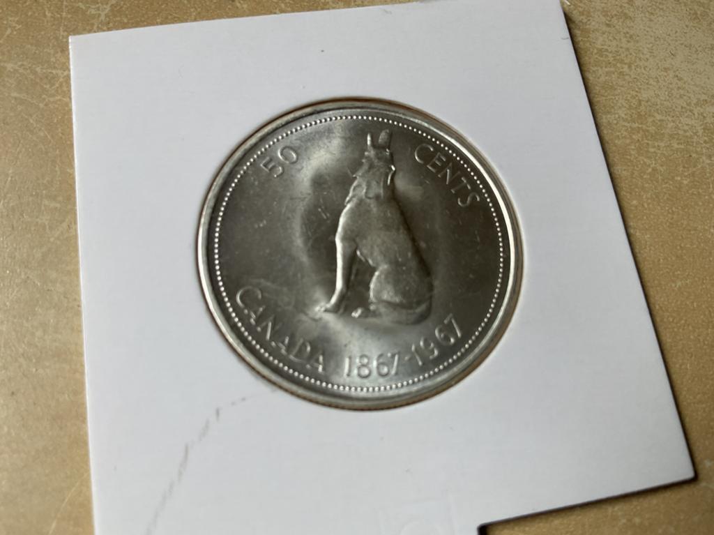 Canada 50 cents 1967, Postzegels en Munten, Munten | Amerika, Ophalen of Verzenden, Noord-Amerika
