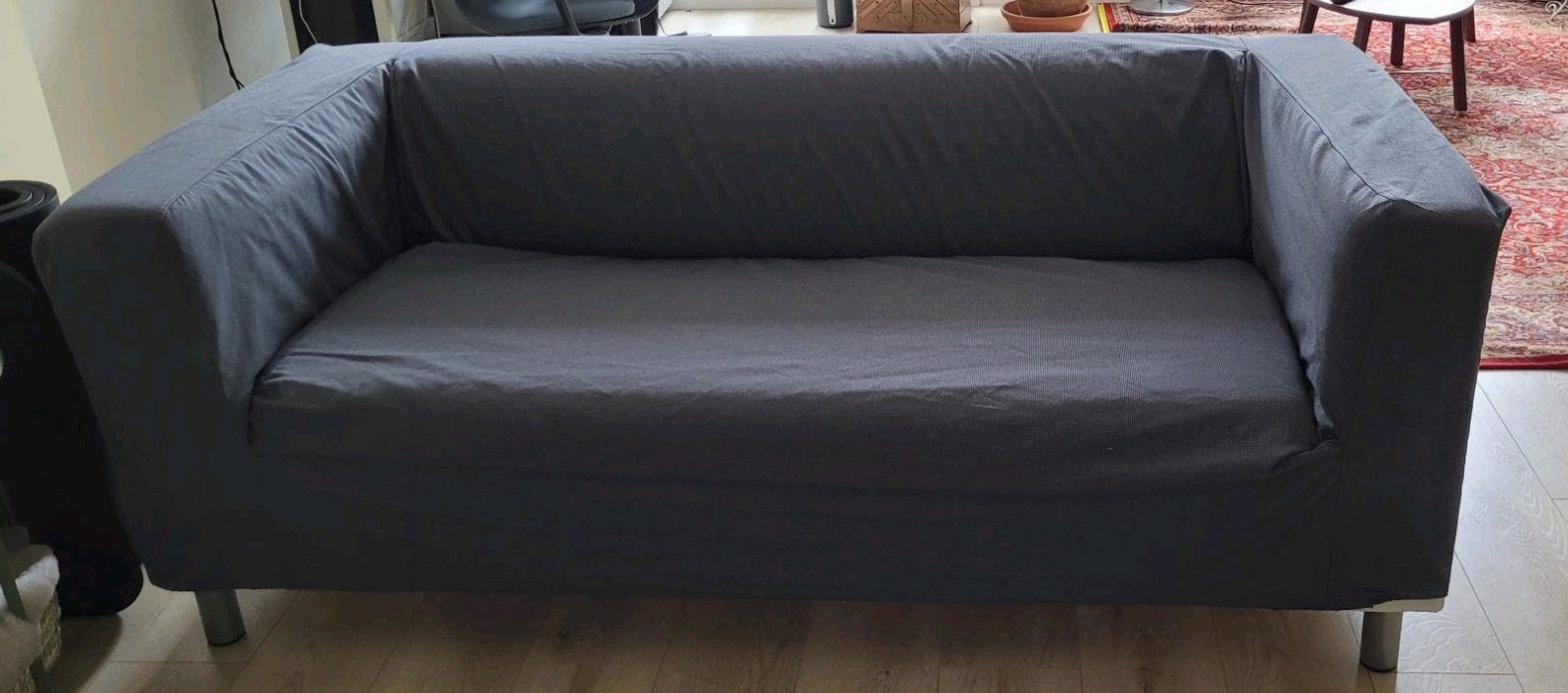 Comfortabele tweepersoonsbank Klippan grijs - GRATIS, Ophalen, Gebruikt, 150 tot 200 cm, Tweepersoons