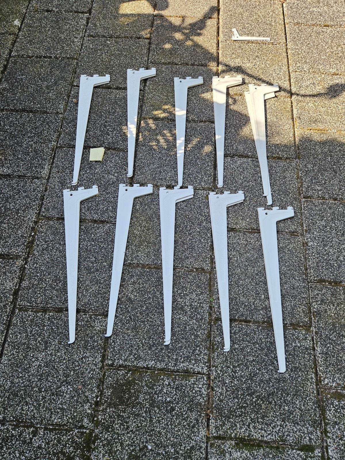 Witte plankdragers (10 stuks), Ophalen of Verzenden, Gebruikt