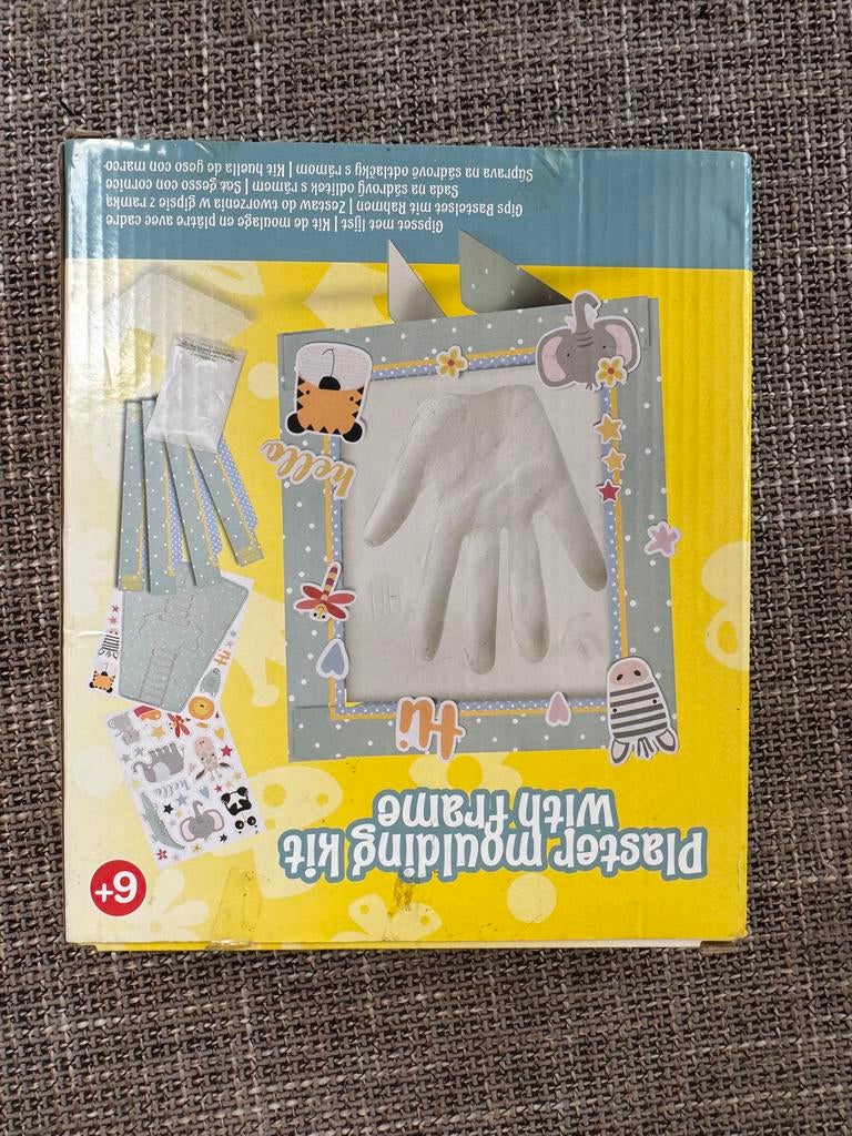 Gipsen handafdruk kit met lijst, Ophalen of Verzenden, Nieuw, Knutselen