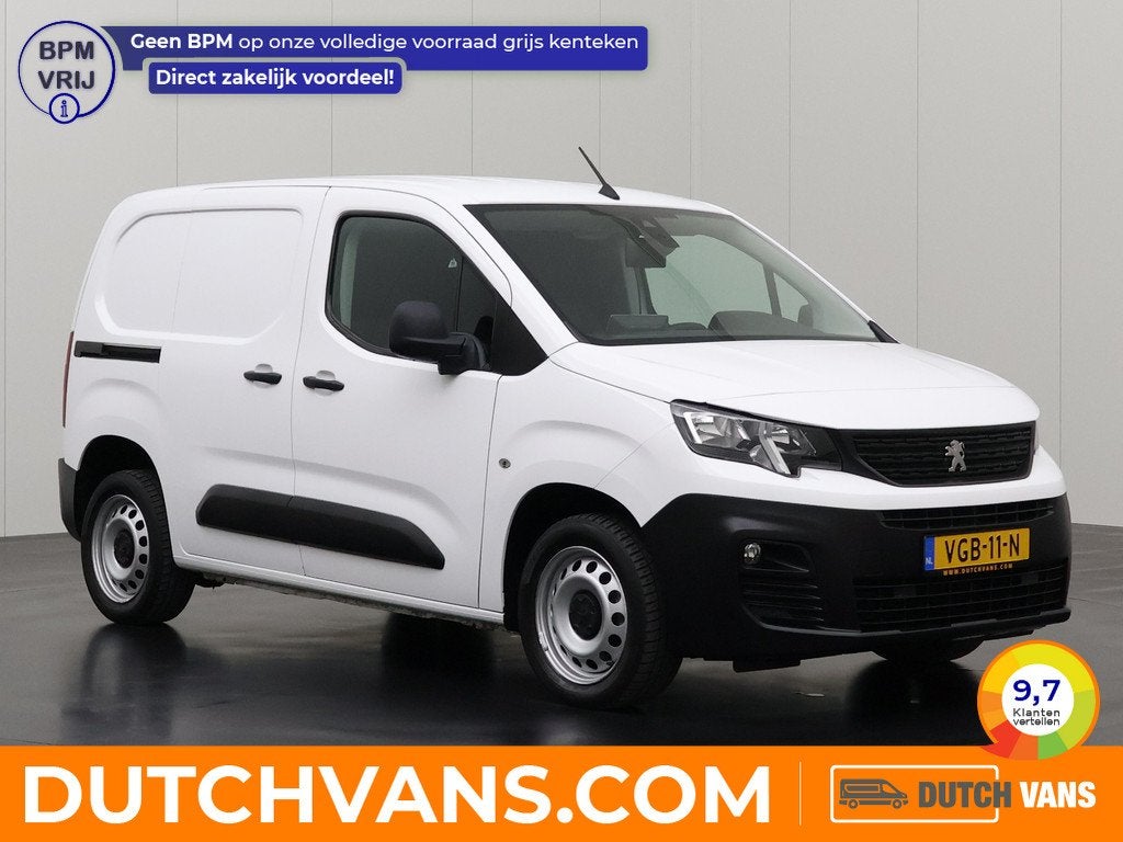 Peugeot Partner 1.5 BlueHDI Asphalt | 3-Persoons | Navigatie, Auto's, Voorwielaandrijving, Gebruikt, 4 cilinders, Multifunctioneel stuurwiel